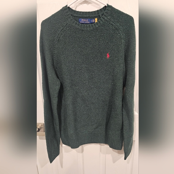 NWOT Polo by Ralph Lauren Men's Forest Green Crewneck Sweater Size--M - Picture 3 of 6